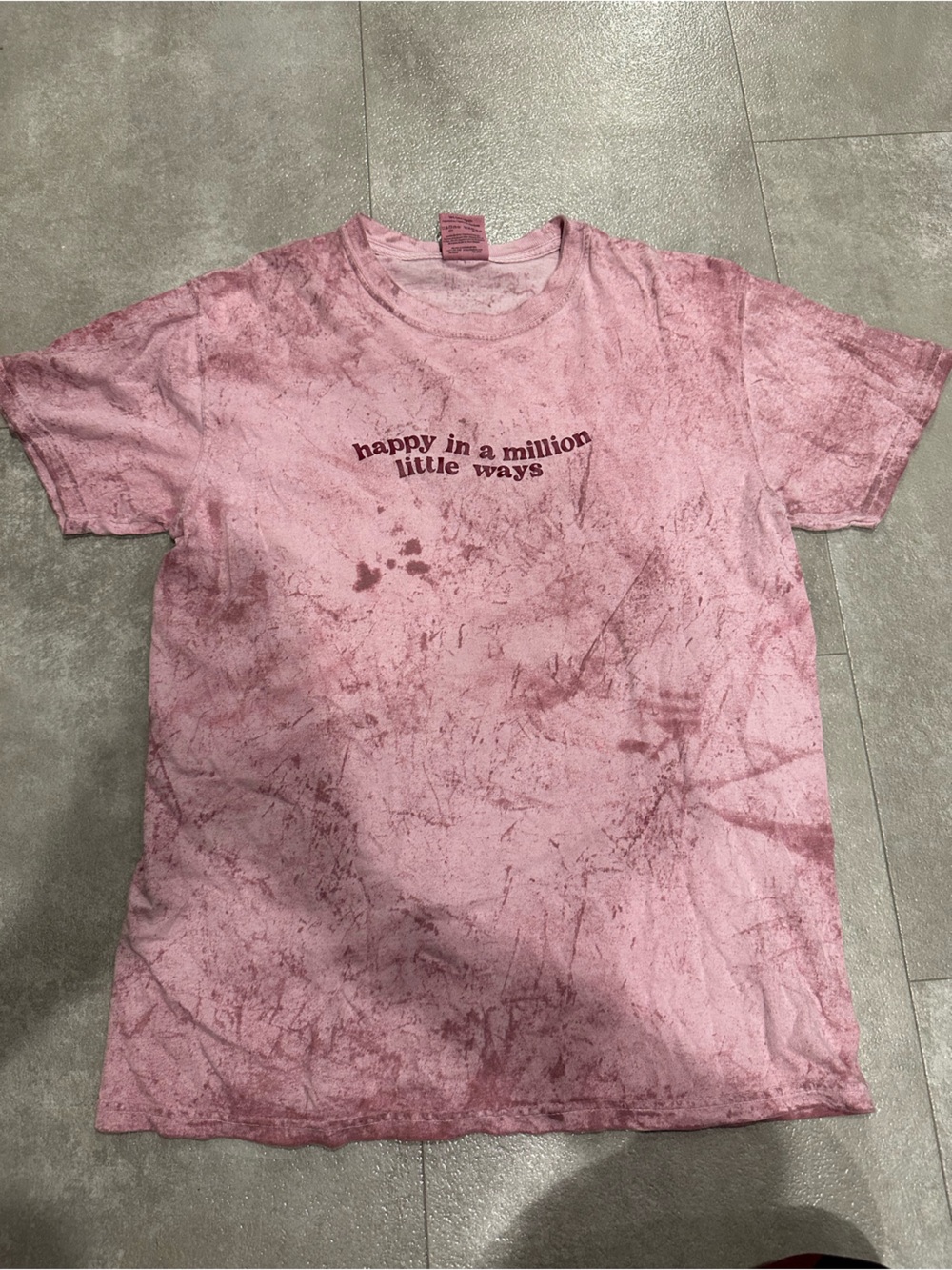 Comfort Colors Pink Tie-Dye 'happy in a million little ways' Tee